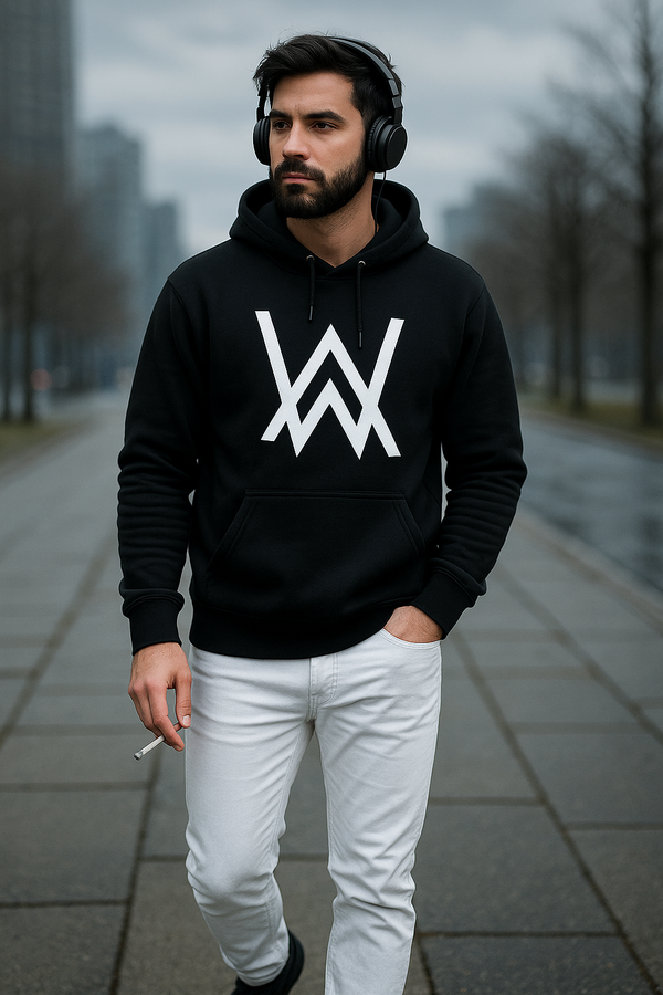 Black Hoodie with Iconic DJ Logo