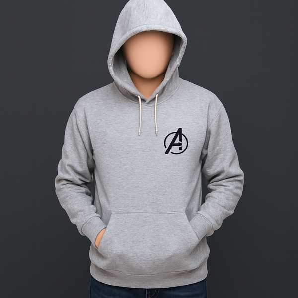 Minimalist Avengers Logo Gray Hoodie